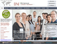 Tablet Screenshot of bni-hannover.de